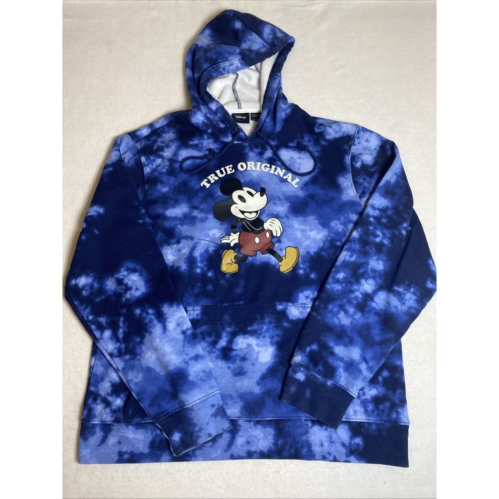 Disney Old Navy Mickey Mouse True Original Blue Tie-Dye Hoodie 2XL